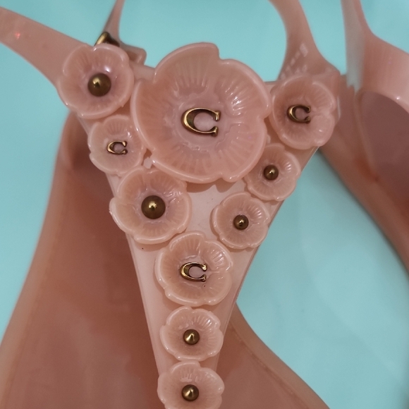 Coach Jelly T-strap Sandals - Pink Tea Rose - Picture 3 of 7